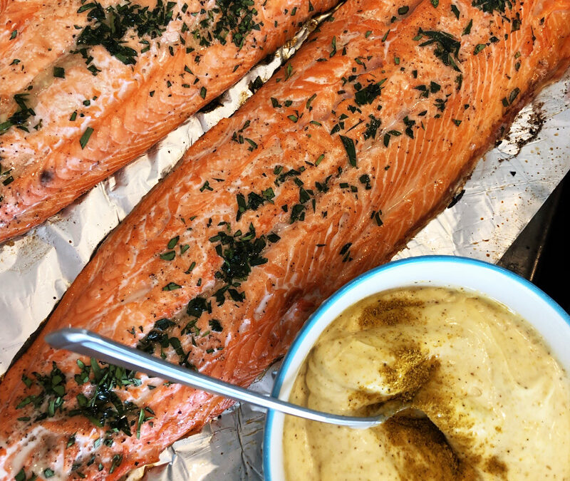 Salmon with Curry Mayonnaise